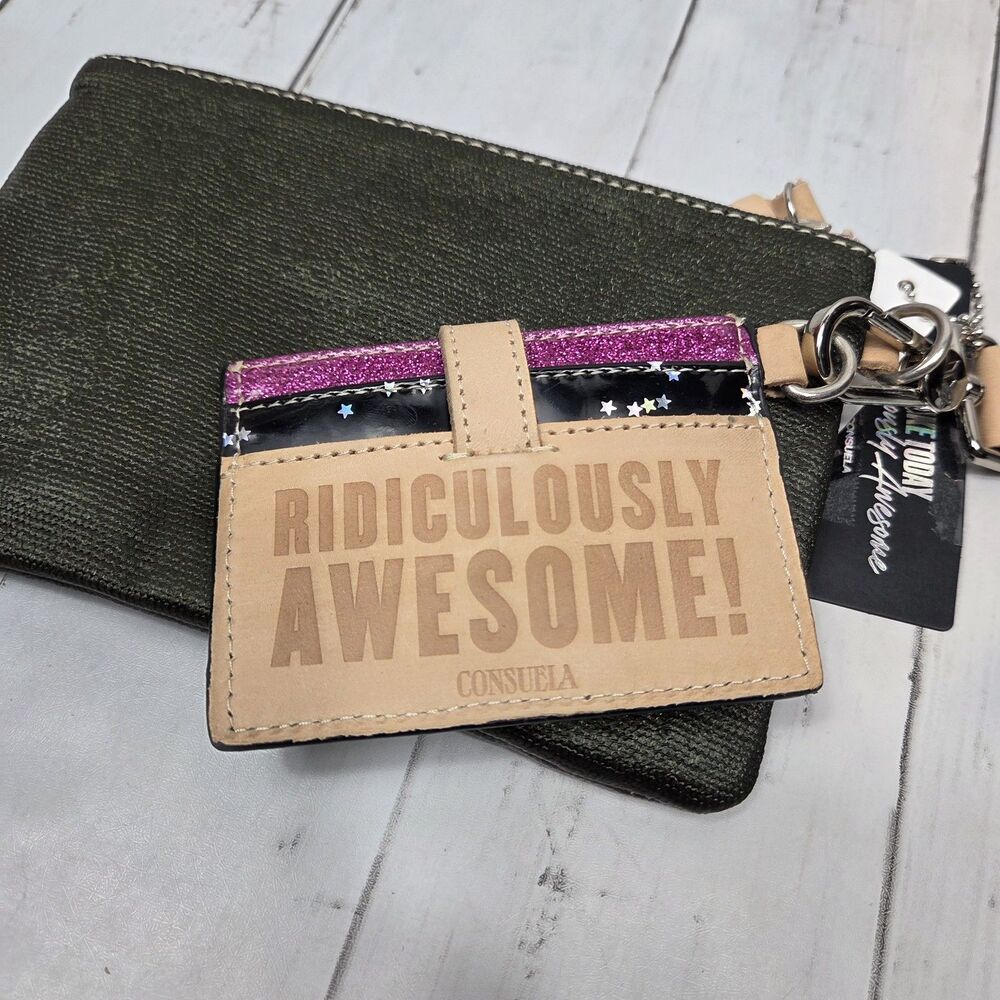 Consuela Diego Combi Card Pouch Wristlet Wallet Set Multicolor Metallic NWT - Picture 8 of 15